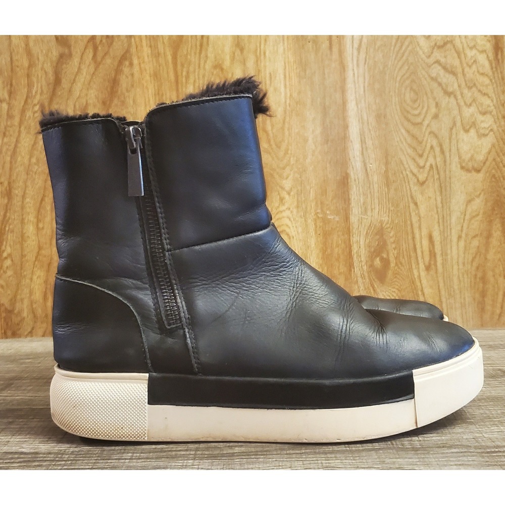 J/Slides Leather Victory Boots Women's Size 7 Black